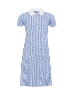 CHECKED SUMMER DRESS ROYAL, Girl's uniform